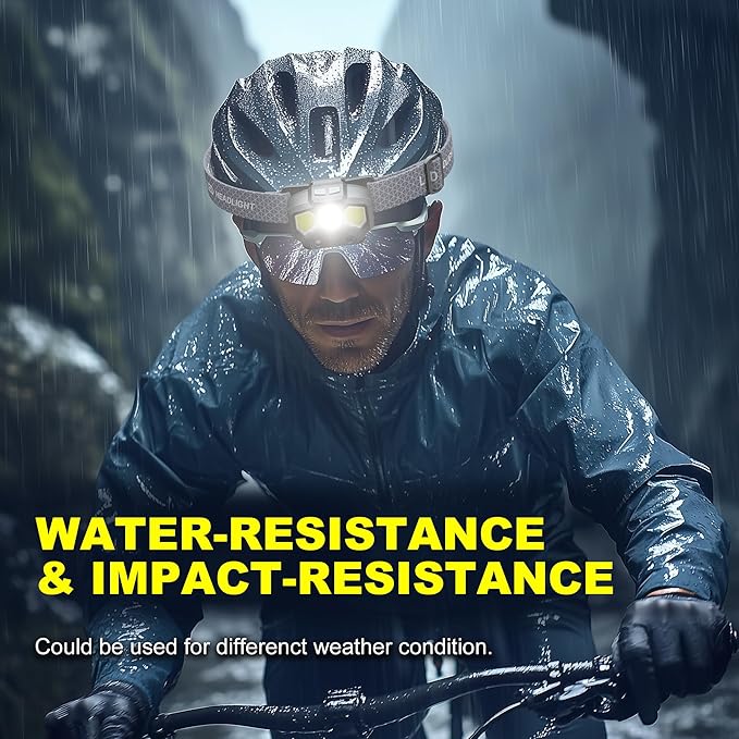 2 Pack Headlamp Rechargeable, 1400 Lumen Lightweight Head Lamps LED Rechargeable with White Green Red Light, Waterproof Head Lamp,14 Modes with Memory Function for Running