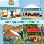4 Sand Bags for Weight, Heavy Duty Sandbags for Canopy Legs, Extra Large Pop Up Tent Weights, Canopy Weight Bags for Gazebo, Outdoor Sun Shelter, Umbrella - Blue, 6"×20", Without Sand