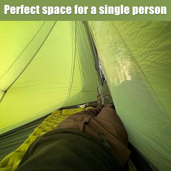 Night Cat Ultralight Tent 1 Person with Internal-Frame Hiking Backpack 100L for Professional Backpacker Hiker 2 LBS Only Lanshan Backpacking Tent Heavy Rain Waterproof Trekking Pole Not Included