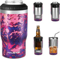 HAUSHOF Can Cooler, 12 oz Slim Can Cooler, 4 in 1 Insulated Beer Can Cooler, Fits for 12 oz Standard Can|12 oz Slim Can|12 oz Beer Bottle, Perfect for Camping, Beach, Picnic