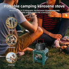 Fogon de petróleo para cuba,kerosene heater，portable kerosene stove 8-wicks, Camping Stove is used for backpacking hiking, picnicking, and adventure，Survival Heating Cooking Small Kerosene Heater