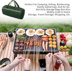 Grill Accessory Storage Bag, 24"" Extra Thick Canvas Grill Utensil Storage Bag, Double Zipper Grill Tool Storage Bag, BBQ Tool Storage Bag Carry Bag for Camping Hiking Barbecue, Dark Green