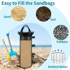 4 Sand Bags for Weight, Heavy Duty Sandbags for Canopy Legs, Extra Large Pop Up Tent Weights, Canopy Weight Bags for Gazebo, Outdoor Sun Shelter, Umbrella - Black, 6"×20", Without Sand