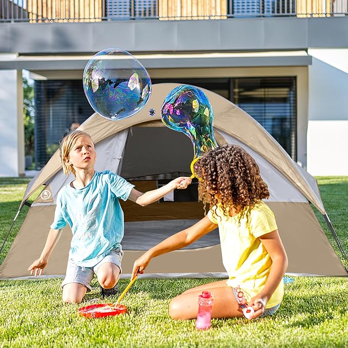 Camping Tent 2-4 Person, Waterproof Windproof Tent with Rainfly Easy Set up-Portable Dome Tents for Camping…