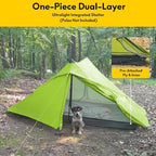 LANSHAN Ultralight Tent 3-Season Backpacking Tent for 1-Person or 2-Person Camping, Trekking, Kayaking, Climbing, Hiking
