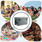 Goplus Hard Cooler, Insulated Ice Chest w/Portable Handles, Cup Holders, Ruler, Bottle Opener, 6 Day Ice Retention for Drink, Beverage, Camping, Fishing, Beach