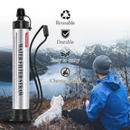 4 Pack Timain 4-Stage Filtration,High Flow Rate Water Filter Straws,Water Purifier Survival for Emergency Kits,Travel,Camping, Hiking,Fishing,Hunting (4)