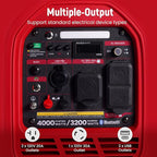 maXpeedingrods 4000 Watt Portable Inverter Generator Gas Powered, with CARB Compliant, App Remote Data Monitor, Compact and Lightweight for Outdoor Camping, Family Power Failure in Extreme Weather