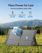 BLUETTI Handsfree 1 Solar Generator with 100W Solar Panel (Ships Separately), 268.8Wh 300W LiFePO4 Battery, 5 Output Ports, Portable Power Station for Camping, Drones (Backpack Not Included)