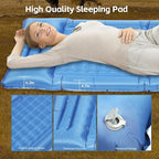 Camping Sleeping Pad, Self-Inflating Sleeping Mats with Pillow,Thick 6.2 Inch Ultralight Sleeping Pad with Built-in Foot Pump for Camping Backpacking Hiking Traveling Tent