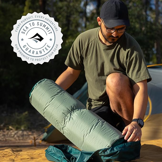Sea to Summit Comfort Deluxe Self-Inflating Foam Double Sleeping Pad, Rain Forest