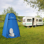 Wolfwise Pop Up Shower Tent, Portable Instant Changing Tent with Ventilation Window & Carry Bag, Privacy Bathroom Toilet for Beach, Camping & Outdoor, Width 47 ", Height 83 ", Blue