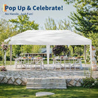 Garvee 10x10 Pop Up Canopy Tent, Heavy Duty Commercial Instant Shelter with One-Person Setup, UPF 50+ Waterproof, 100 Sq Ft Shade for Outdoor Events, Camping, Farmers Market