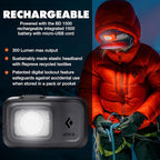 BLACK DIAMOND Astro 300-R Rechargeable Headlamp | 300 Lumens | Micro-USB Charging | Compact, Dimmable Light for Camping & Hiking | Graphite