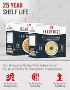 ReadyWise Emergency Food Supply - 48 Servings Gluten Free Entrées, 2 Boxes, Freeze Dried Survival Prepper Food & Dehydrated Meals, Camping Essentials for Backpacking, up to 25 Year Shelf Life
