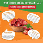 Emergency Essentials, Freeze-Dried Strawberry Slices, Bulk Freeze-Dried Fruit, 30-Year Shelf Life, 6.4-oz. Large Can