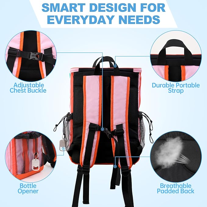 DYSHAYEN Cooler Backpack,Lightweight Backpack Cooler Insulated Leak Proof,30 Cans Soft Cooler Bag for Beach,Camping,Beach,Picnic,Lunch