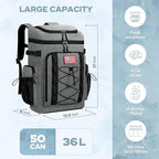 Maelstrom Backpack Cooler,Soft Lightweight Leakproof Cooler Backpack,Men Women 35/50 Can Insulated Cooler Bag,Keeps Hot/Cold for Up to 16 Hours,Perfect for Camping, Beach
