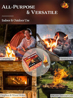 Fire Starter, Easy-Burning Fire Starter Squares for Wood Stoves, Campfires, Grill Pit and Fireplace, Natural & Waterproof BBQ Fire Starters, 64 Mini Square
