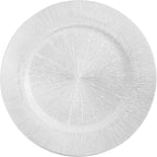 DYRABREST 100 Pcs 13 Inch Charger Plates, Bulk Round Charger Plates Plastic Wedding Dinner Elegant Reusable for Table Setting Wedding Party Event Tabletop Setting Decor (Silver)
