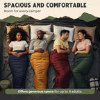 CloudCamp Inflatable Tents for Camping- 6 People Waterproof Oxford Fabric(210D), Quick Setup Air Tent with Manual & Battery Pump, UV Protection, 4-Season Inflatable Tent