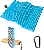 Foam Hiking Seat, Sit Pad, Sit Pads for Backpacking, Seat Cushion with Carabiner Clips, Carry Bag, Waterproof Foam Seat for Camping, Hiking, Outdoor, Blue