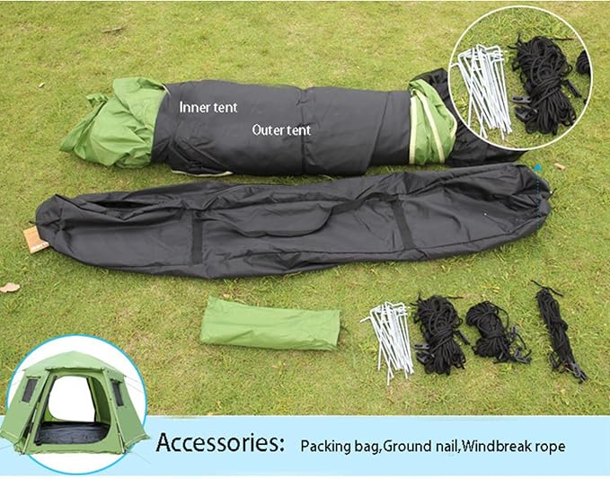 Travel Tent Outdoor Camping Tent Double Layer Waterproof Windproof Oversized Family Party Camping Tent