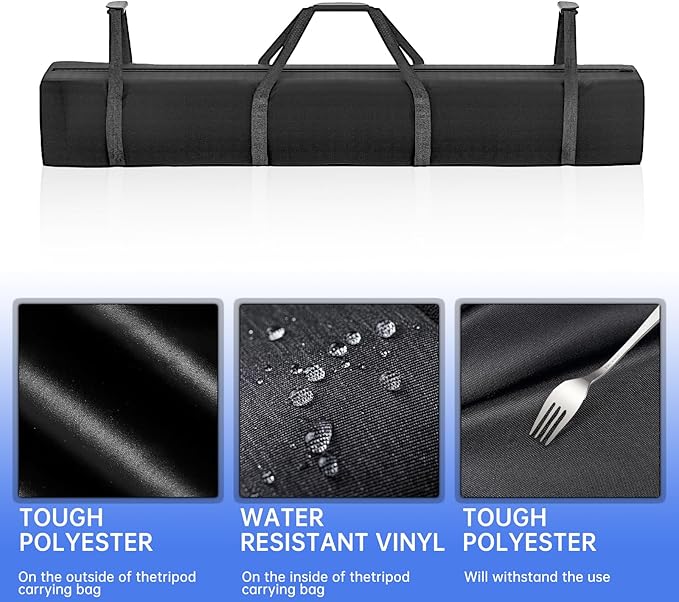 Large Tent Storage Bag - 83" L x 12" W - 600D High-Density Fabri Tent Poles Bag, Suitable for Various Heavy Duty Party Tent Canopy Models, Ripstop with Reinforced Handles and Dual Zipper