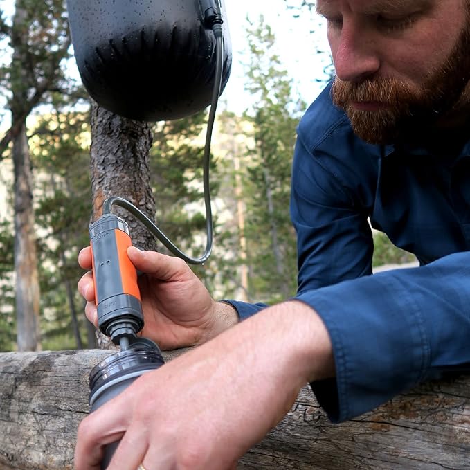 MUV Eclipse Survival Water Filter System - Blocks Chemicals, bacteria, Viruses, and More - The Ultimate Survival Water Filter For Outdoors and Camping