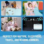 Jay Franco Kids Nap Mat with Embedded Pillow & Blanket – Soft 46"x20" Microfiber Sleeping Bag with Name Tag & Handle for School, Travel, Sleepover