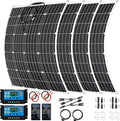 1600 Watt Solar Panel Kit, 4×400 Watt Flexible Solar Power Panel Photovoltaic Module with 40A Solar Charge Controller & Inverter Monocrystalline Solar Panel for Camping Off Grid Battery Charging Boat