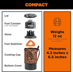 Jetboil Zip 0.8L Portable Fast Boil Stove with Easy-Turn Knob Igniter for Backpacking and Camping, Propane/Isobutane Burner