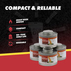 New & Improved! Emergency Cooking Fuel Premium Storage Set, 20+ Year Shelf Life | Available in 4 Cans, 12 Cans, or 24 Can Packs