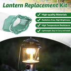 10-Pack Propane Lantern Mantles & 3000005094 Pump Cup Replacement Kit for Coleman Outdoor Camping Fueled Lighting