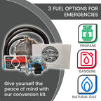 Hutch Mountain Generator Propane Conversion Kit Honda EU3000is- Tri-Fuel Conversion for Propane, Gasoline & Natural Gas - Portable Generator Backup Kit for Home Emergencies, Camping, and RVs
