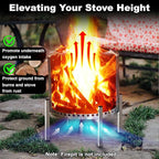 Firepit Stand, 19.5" Stainless Steel Stand for Solo Stove Bonfire and Other 19.5 in Firepit, Fire Pit Accessory, Camping Outdoor Fireplace Tools