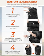 Sportneer Sleeping Bags for Adults, 0 Degree Sleeping Bag XL Flannel Winter Cold Weather Sleeping Bag with Detachable Hood Compression Sack for Camping, Backpacking, Hiking