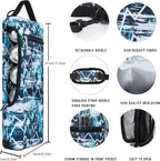 Golf Cooler Bag Plus Ice Pack Soft Sided Insulated Cooler Bag- Holds 6 Pack of Cans or 2 Wine Bottles - Grey Camo Golf Beer Sleeve Black Fits Discreetly in Golf Bags