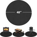 48" Round Fire Pit Mat for Solo Stove Bonfire – Heavy-Duty Fireproof Fiberglass, Double-Sided 1050°F Heat/Spark Shield – Reusable, Oil-Proof & Easy Clean for Lawn/Patio/Camping