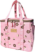 Kwang Min Insulated Insulated Cooler Bag,Reusable Large Lunch Bag for Women, Great for Outdoors,Camping,Party,Premium Quality,Adjustable Strap,Foldable