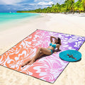 Beach Blanket Waterproof Sandproof Beach Mat 79" X 83"/10'x9'for 2-8 Adults Quick Drying Outdoor Picnic Mat Beach Accessories for Travel, Camping, Hiking