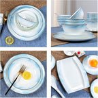 Bone China Dinner Sets Nordic Creative Phnom Penh Combination Ceramic Tableware Suit Suitable for Gifts Wedding Hotel 58 Piece