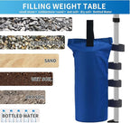 Joramoy Heavy Duty Canopy Weight Bags (150LBS) for Pop Up Canopy Tent - Leg Weights, Set of 4, Blue (Without Sand)