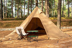 Hot Tent with Stove Jack Onefires Large Teepee Tent for Outdoor Family Camping 4-8 Person | with Stove Jack, Large, for Family Camping