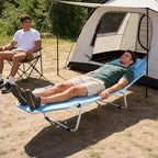LILYPELLE Folding Camping Cot, Extra Wide Heavy Duty Sleeping Cots with Carry Bag, Double Layer Oxford Portable Travel Camp Cots for Home, Office Nap and Outdoor Beach