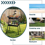 Electric Grill Outdoor Indoor Cooking,Smokeless BBQ,Portable Removeable Stand Grill, (YD301 Upgrade)
