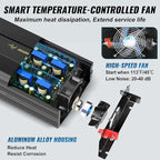 VEVOR Pure Sine Wave Inverter, 5000 Watt, Power Inverter, DC 12V to AC 120V Car Inverter, with LCD Display, USB Port and Remote Controller, Power Converter for Car RV Truck Solar System Travel Camping