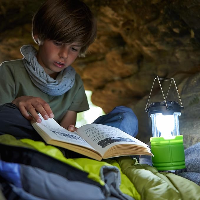 HABA Camping Lantern with Sturdy Handles for Carrying & Hanging with Handy Storage Compartment, Terra Kids Camping Essentials for Kids Ages 5+