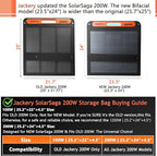 Solar Panel Storage Bag Compatible with 2 Jackery 100W / 200W, Padded Portable Solar Panel Travel Bag Compatible with Jackery SolarSaga (100W | 25.2"×22"×4.5")
