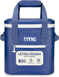 RTIC Ultra-Tough Soft Cooler 20 Can, Insulated Bag Portable Ice Chest Box for Lunch, Beach, Drink, Beverage, Travel, Camping, Picnic, Car, Trips, Floating Cooler Leak-Proof with Zipper